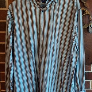 Rashbi Striped Dress Shirt with Cutaway Collar